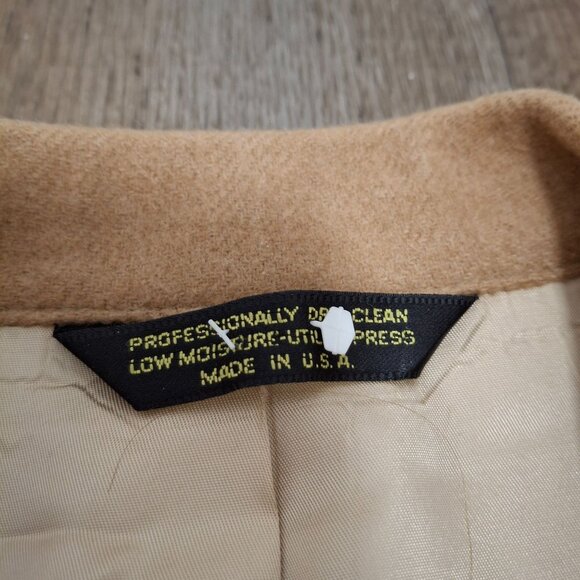 Botany 500 Mens 44R Camel Hair Blazer Jacket Two-Button Beige Made In USA - Picture 6 of 10
